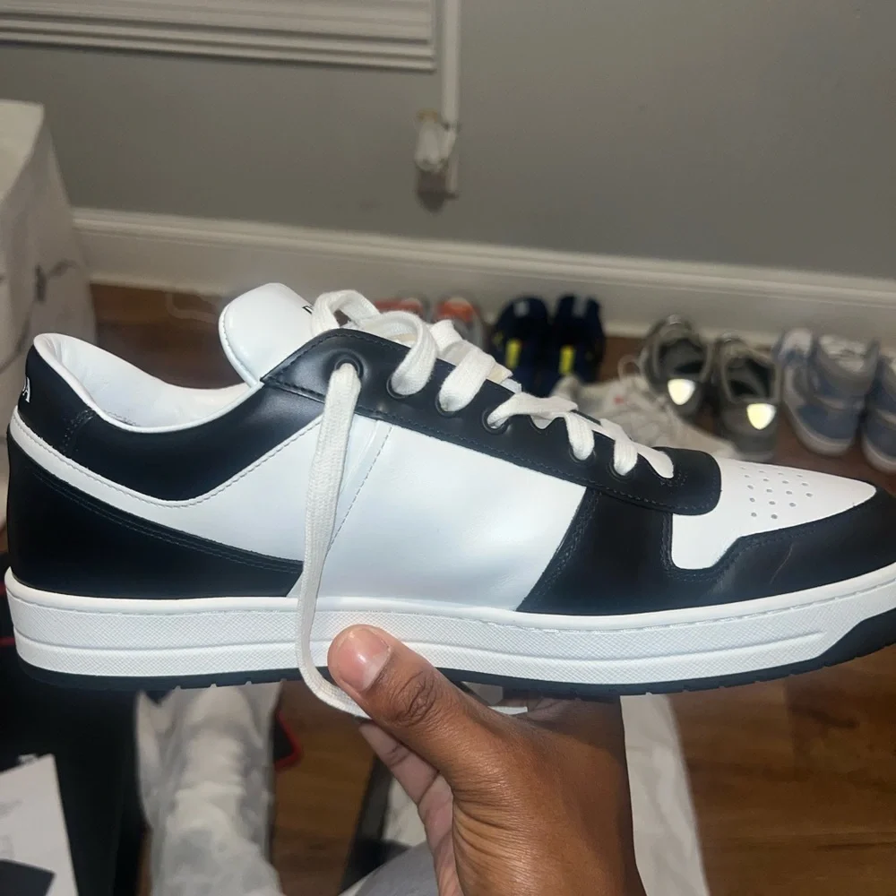 Prada Downtown Leather Sneakers - Picture 9 of 12